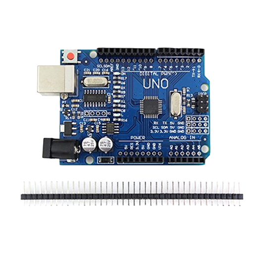 UNO R3 Board ATmega328P Development Board with Pin Header and Cable Compatible with Arduino IDE Projects